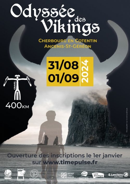 L'ODYSSEE DES VIKINGS GRAVEL 400 km CHERBOURG (50) => ANCENIS (44
